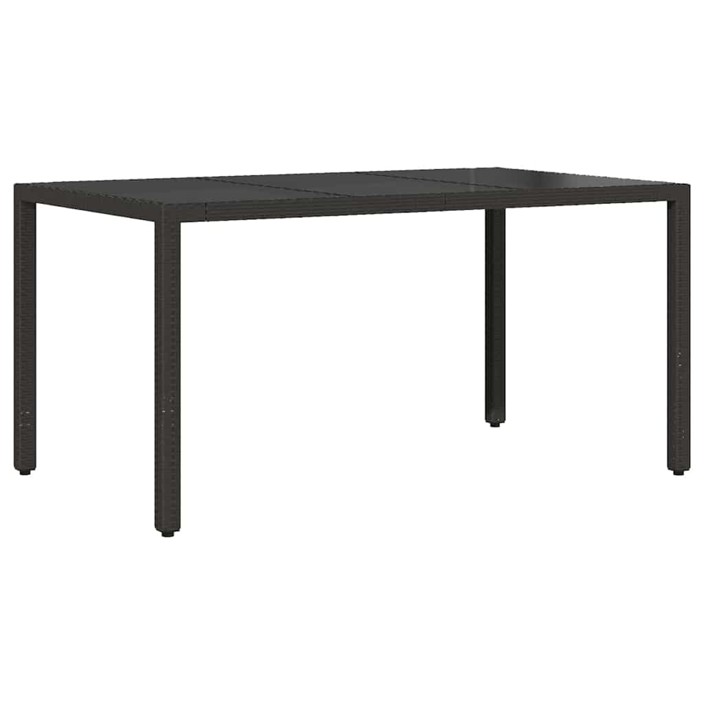 Have Spisebordssæt 7 pcs Sort polyrattan