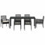 Have Spisebordssæt 7 pcs Sort polyrattan