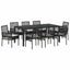 Have Spisebordssæt 9 pcs Sort polyrattan