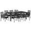 Have Spisebordssæt 9 pcs Sort polyrattan