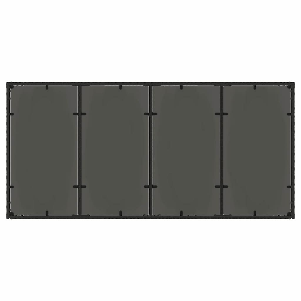 Have Spisebordssæt 9 pcs Sort polyrattan