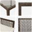 Have Spisebordssæt 3 pcs Brun polyrattan