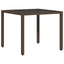 Have Spisebordssæt 3 pcs Brun polyrattan