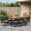 Have Spisebordssæt 9 pcs Sort polyrattan