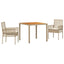 Have Spisebordssæt 3 pcs Beige polyrattan