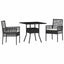 Have Spisebordssæt 3 pcs Sort polyrattan