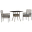 Have Spisebordssæt 3 pcs Grå polyrattan