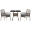 Have Spisebordssæt 3 pcs Grå polyrattan