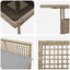 Have Spisebordssæt 3 stk. Beige polyrattan