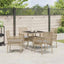 Have Spisebordssæt 5 stk. Beige polyrattan