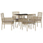 Have Spisebordssæt 5 stk. Beige polyrattan