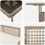 Have Spisebordssæt 5 stk. Beige polyrattan