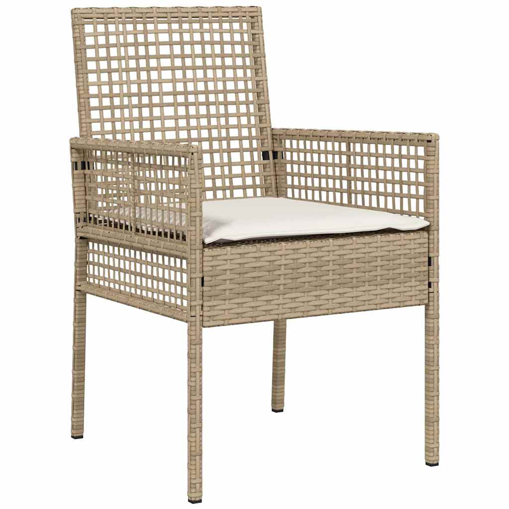 Have Spisebordssæt 5 stk. Beige polyrattan