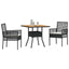 Have Spisebordssæt 3 pcs Sort polyrattan