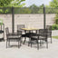 Have Spisebordssæt 5 pcs Sort polyrattan
