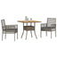 Have Spisebordssæt 3 pcs Grå polyrattan