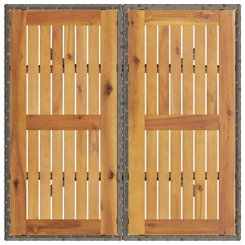 Have Spisebordssæt 3 pcs Grå polyrattan