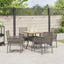 Have Spisebordssæt 5 pcs Grå polyrattan