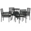 Have Spisebordssæt 5 pcs Sort polyrattan