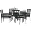 Have Spisebordssæt 5 pcs Sort polyrattan