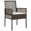Have Spisebordssæt 3 pcs Brun polyrattan