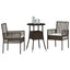 Have Spisebordssæt 3 pcs Brun polyrattan