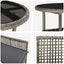 Have Spisebordssæt 5 pcs Grå polyrattan