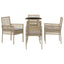 Have Spisebordssæt 5 pcs Beige polyrattan