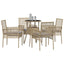 Have Spisebordssæt 5 pcs Beige polyrattan