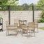 Have Spisebordssæt 5 pcs Beige polyrattan