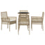 Have Spisebordssæt 5 pcs Beige polyrattan
