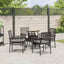 Have Spisebordssæt 5 pcs Sort polyrattan