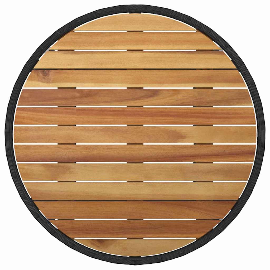 Have Spisebordssæt 5 pcs Sort polyrattan