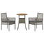 Have Spisebordssæt 3 pcs Grå polyrattan