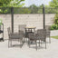 Have Spisebordssæt 5 pcs Grå polyrattan