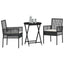 Have Bistro Sæt 3 pcs Sort polyrattan