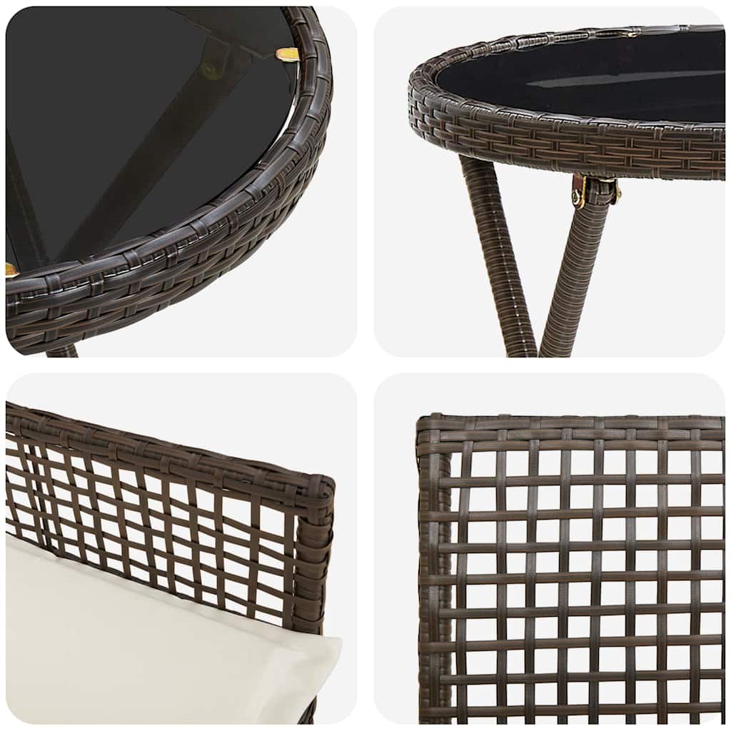 Have Bistro Sæt 3 pcs Brun polyrattan