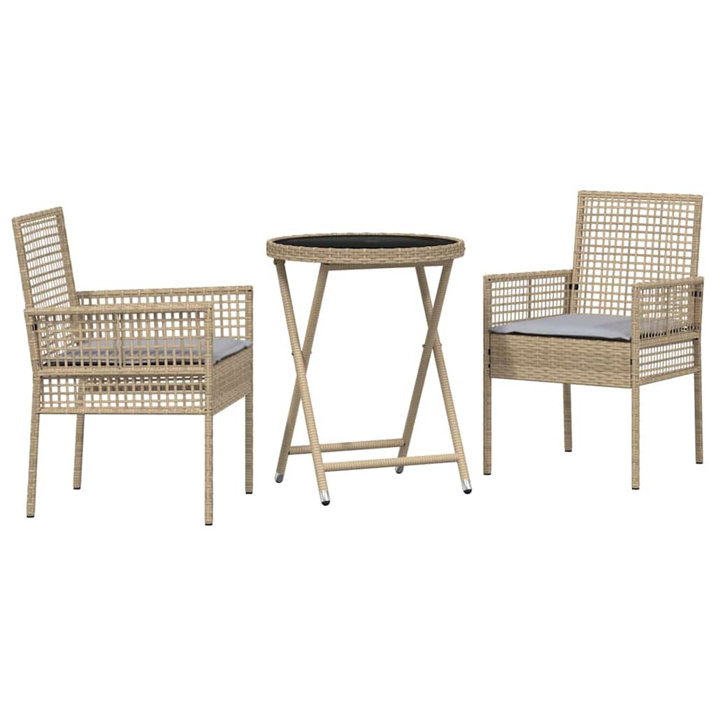 Have Bistro Sæt 3 pcs Beige polyrattan