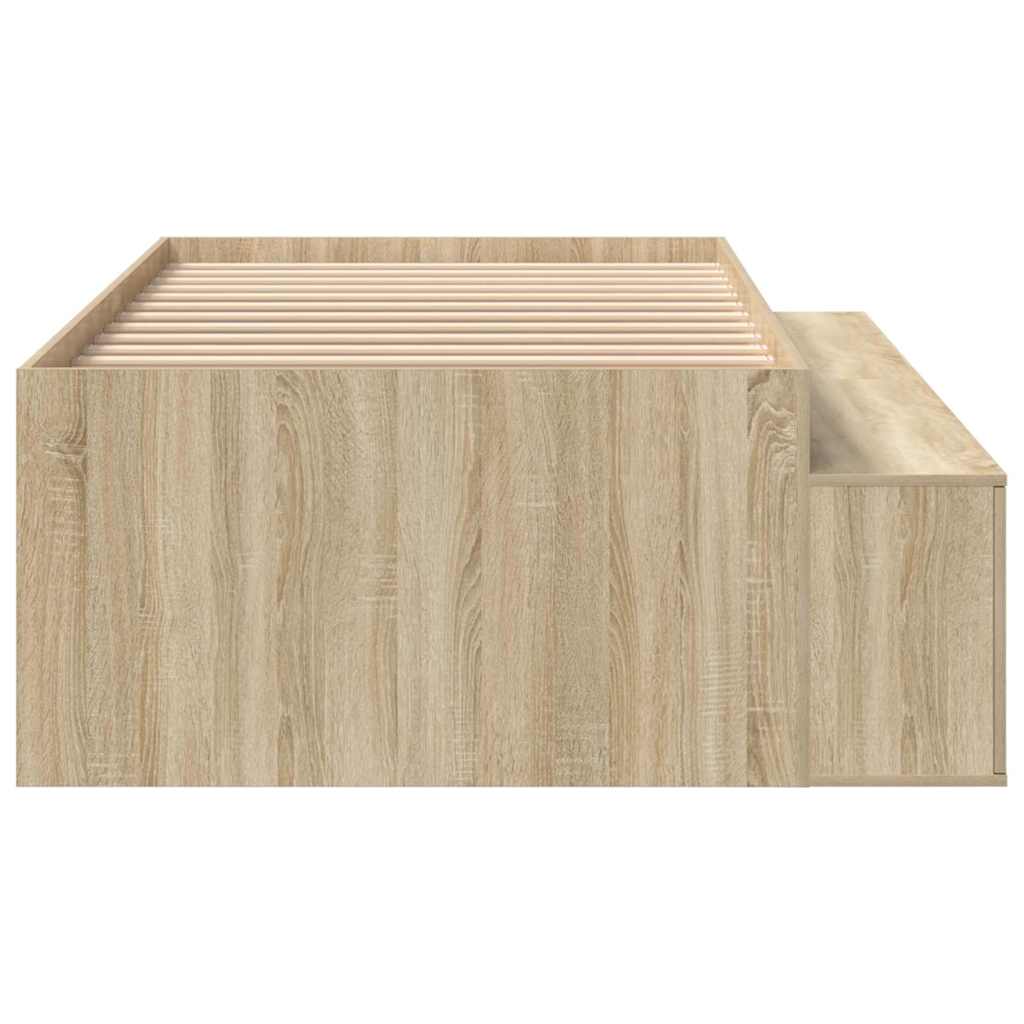 Sengestel med skuffe Sonoma eg 90 x 190 cm Konstrueret træ
