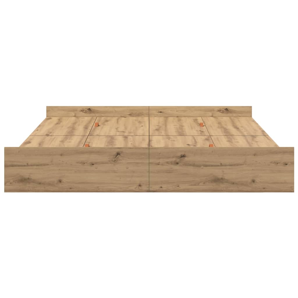 Seng med opbevaring Artisan Egetræ 180 x 200 cm Konstrueret træ