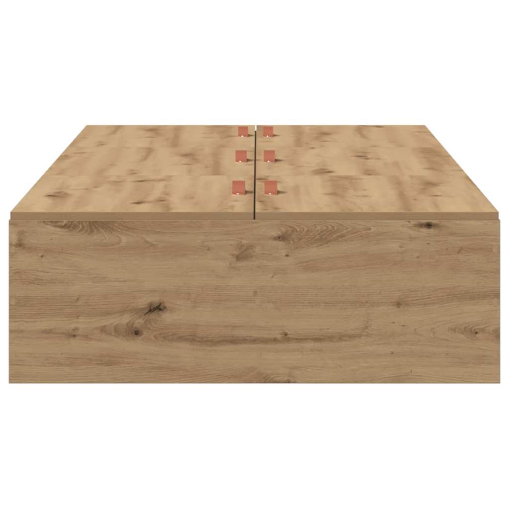 Seng med opbevaring Artisan Egetræ 100 x 200 cm Konstrueret træ