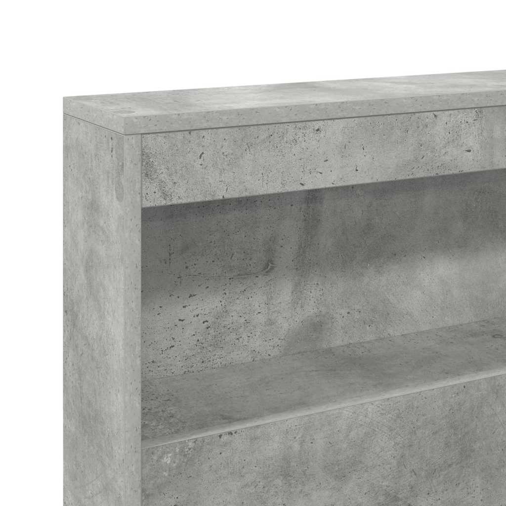 Opbevaringshovedgavl Beton Grå Konstrueret træ
