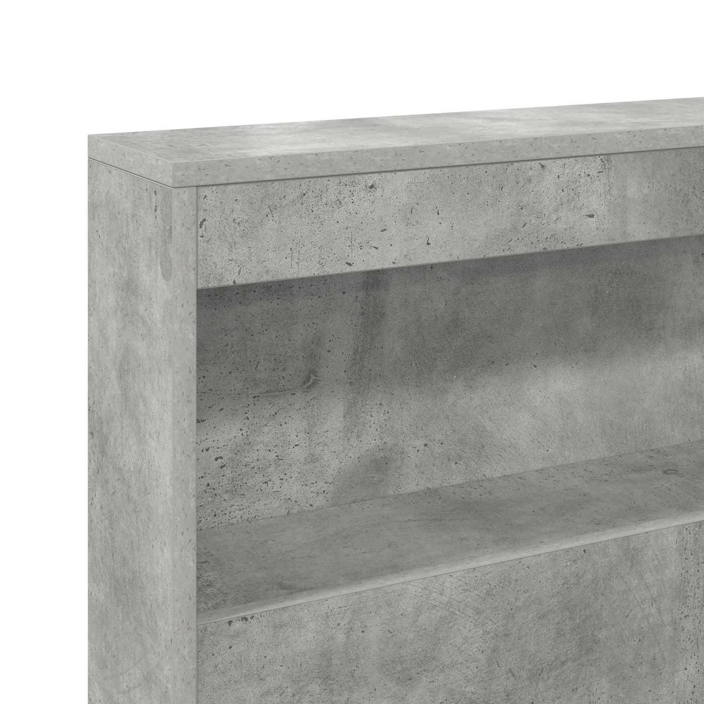Opbevaringshovedgavl med hylde Beton Grå 140 cm Konstrueret træ