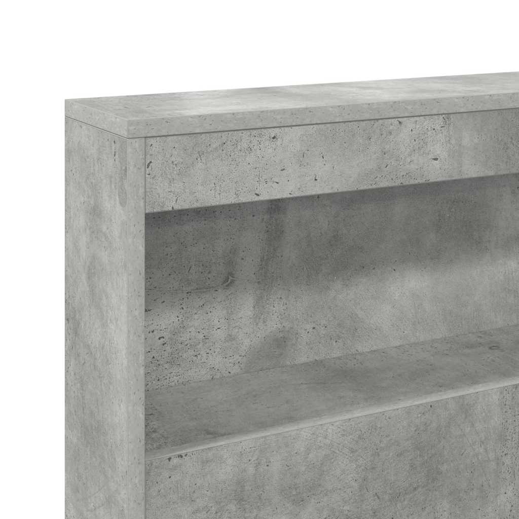 Opbevaringshovedgavl Beton Grå Konstrueret træ
