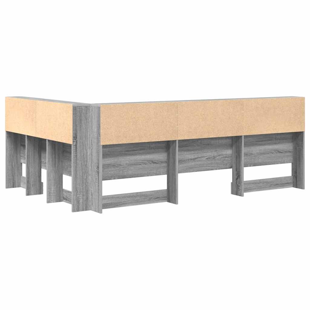 Opbevaringshovedgavl Grå Sonoma 207,5 x 137,5 x 76,5 cm