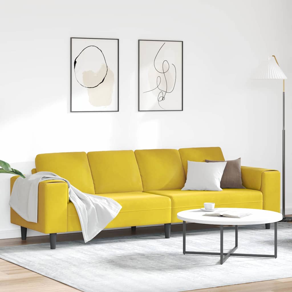 Stue Sofa Gul 250 x 77 x 76 cm