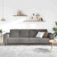 Sofa Lysegrå 250 x 77 x 76 cm Velourstof
