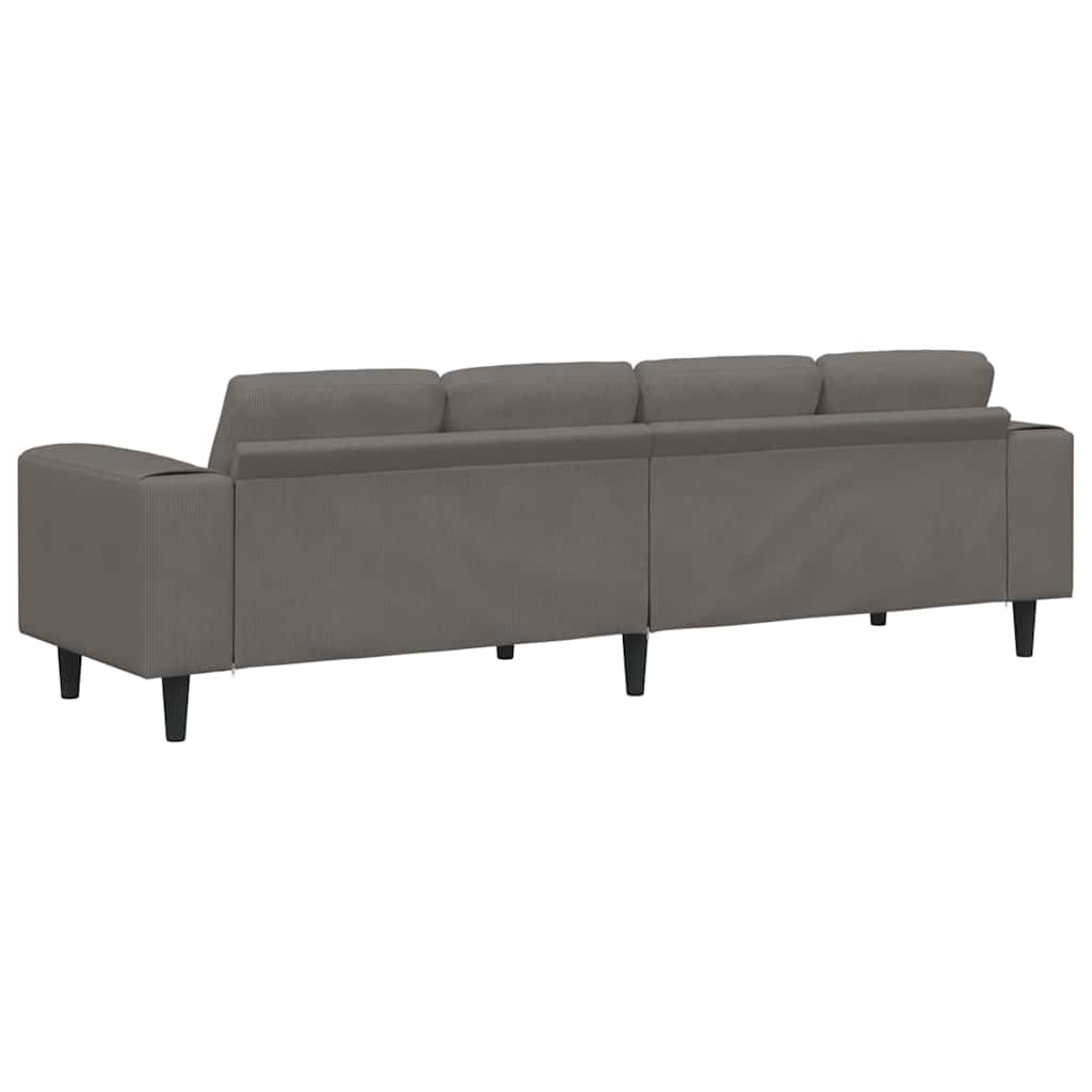 Sofa Lysegrå 250 x 77 x 76 cm Velourstof