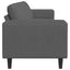 Sofa Mørkegrå 250 x 77 x 76 cm Velourstof