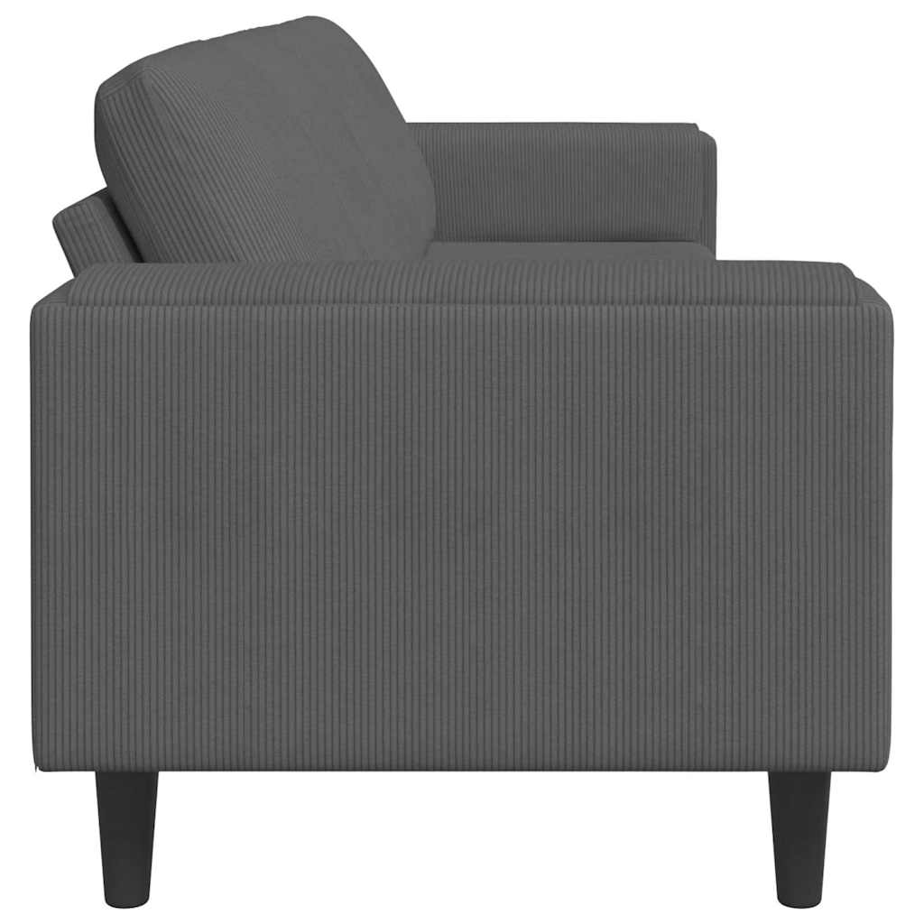 Sofa Mørkegrå 250 x 77 x 76 cm Velourstof